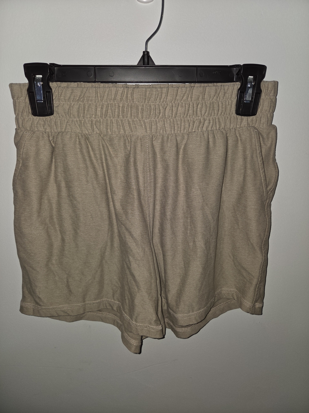 Athletic Works Women's Elastic Waist Athletic Shorts - Beige Taupe BUTTER SOFT!